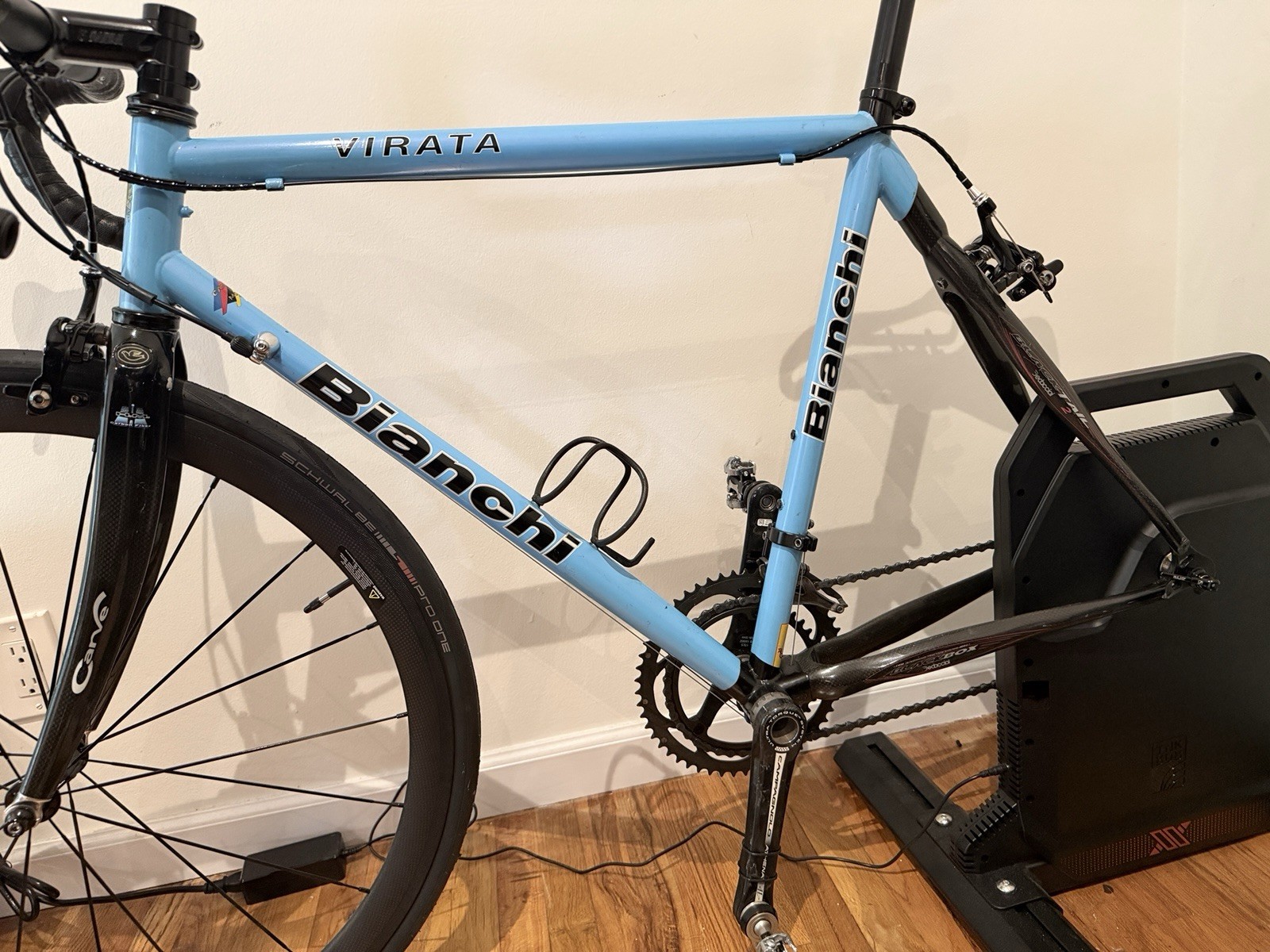 Bianchi Virata frameset 55cm Kandy blue steel and carbon 700c road bike 2004
