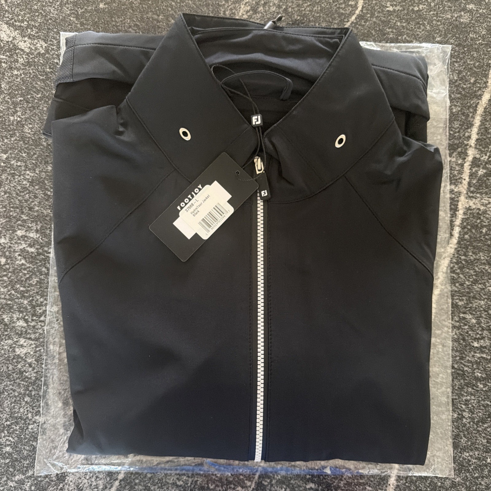 Men’s Footjoy Size Large HydroTour Rain Jacket, Black
