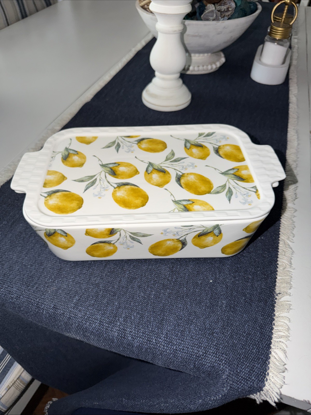 Grace’s Pantry /Tea ware  Rectangular Baking Casserole  W/lid 10”X 7” X 3” NEW