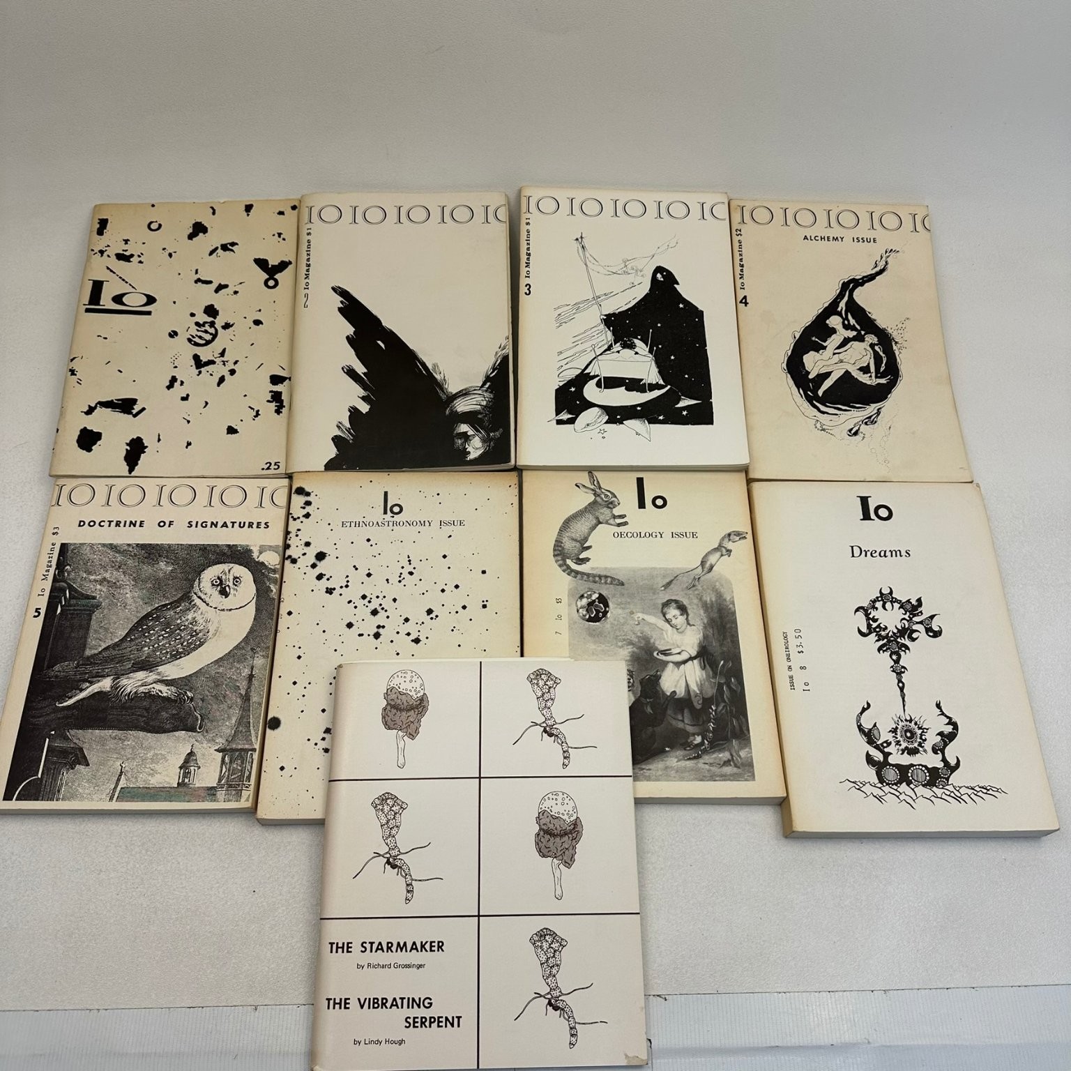 IO Journal Richard Grossinger 8 Issues & Starmaker Booklet Quixote Press
