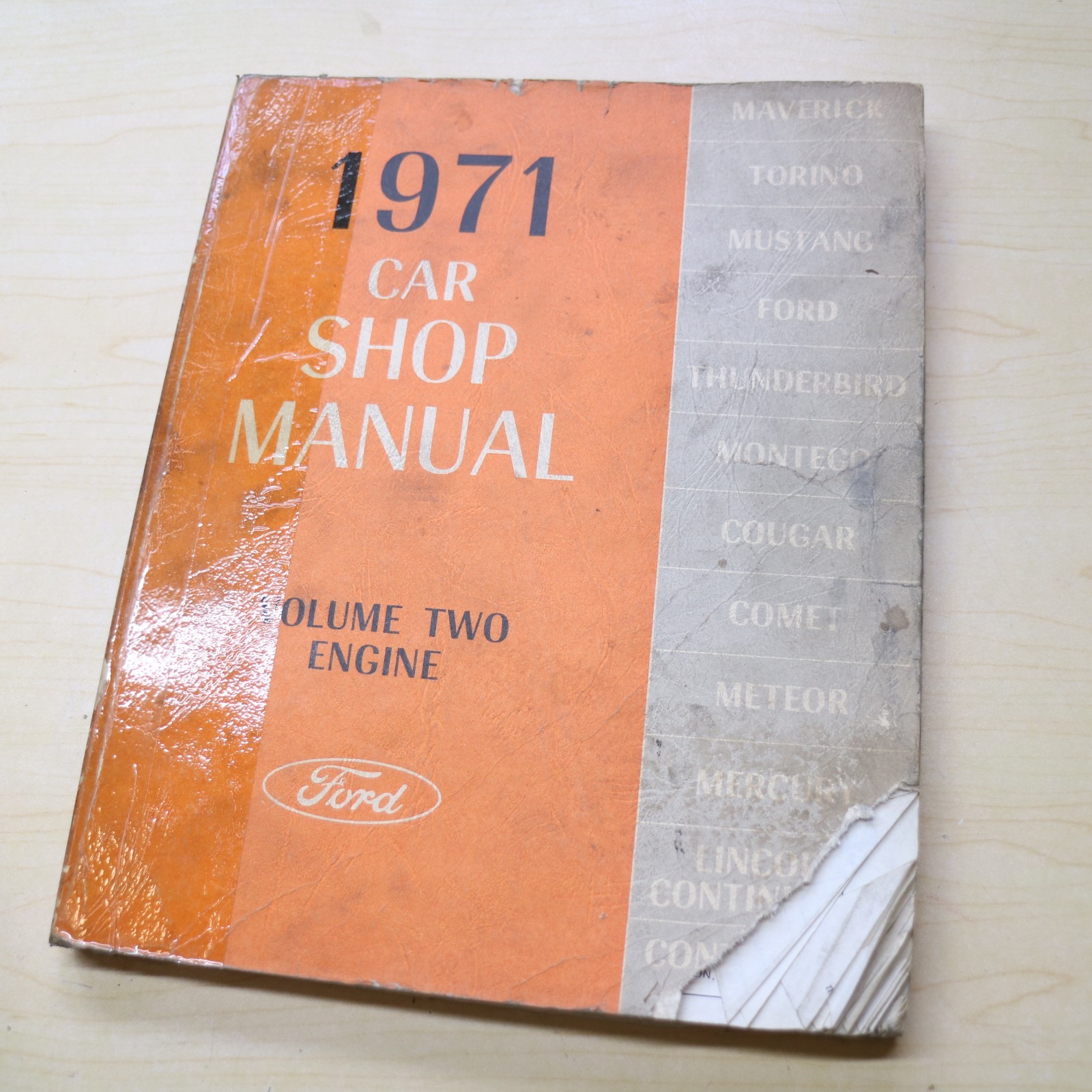 1971 FORD MUSTANG TORINO MAVERICK COUGAR COMET ENGINE Repair Shop Service Manual