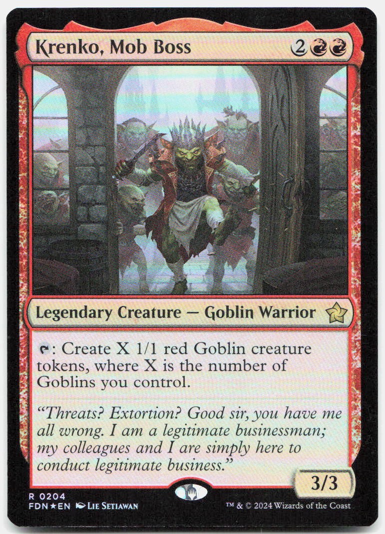 Foil Krenko, Mob Boss 204 NM Foundations