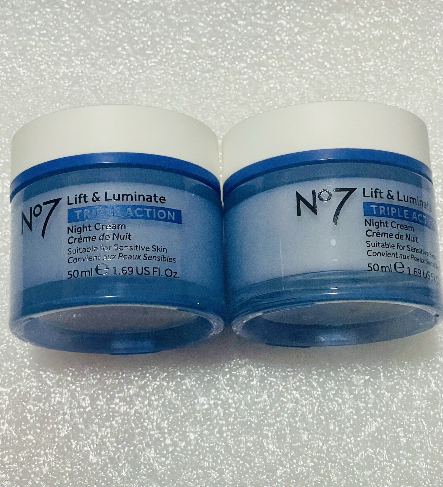 No7 Night Cream Life & Luminate TRIPLE ACTION 50 ml,New No Box. 2 Pcs No7 Night Cream Life & Luminate TRIPLE ACTION 50 ml,New No Box. 2 Pcs