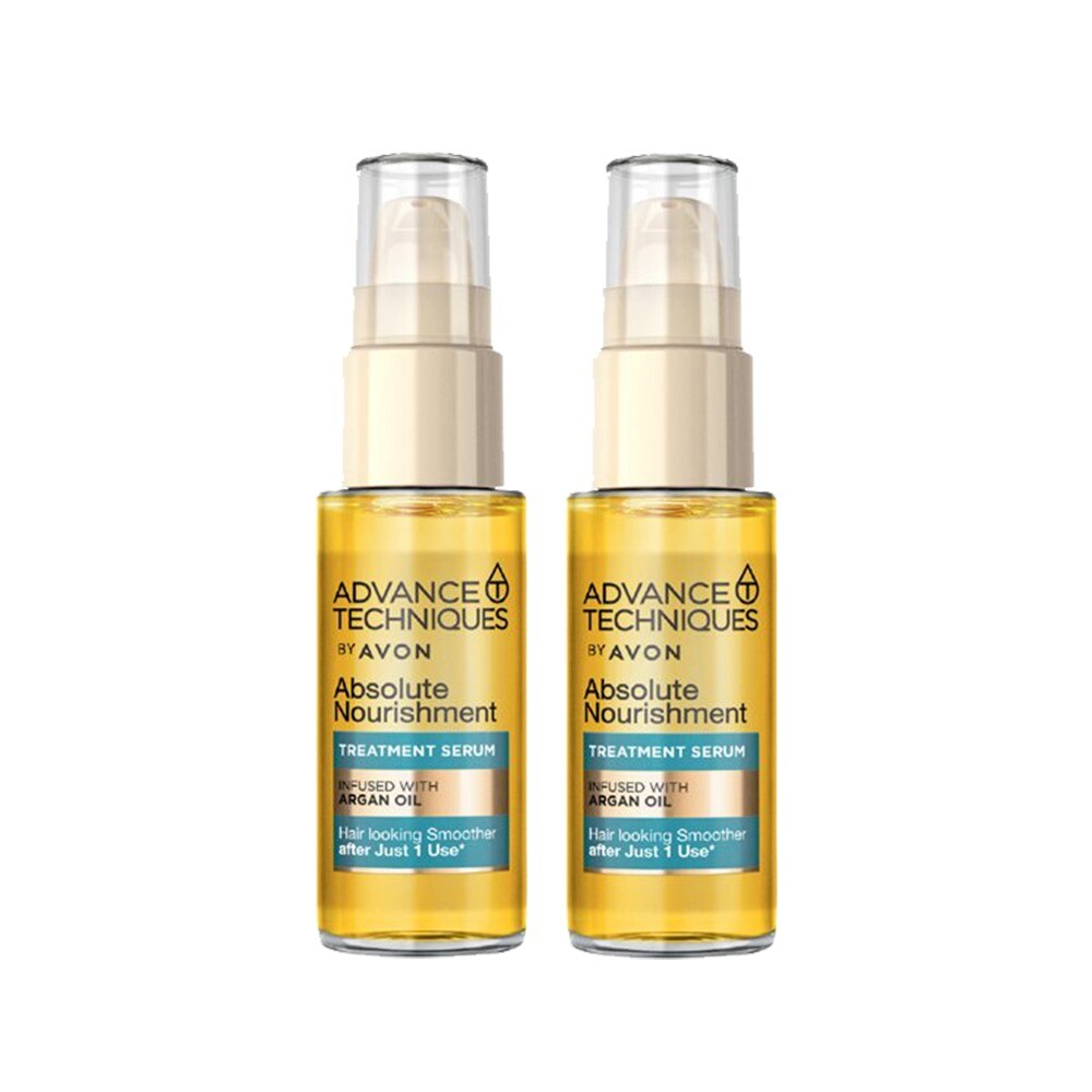 AVON Advance Techniques Absolute Nourishment Hair Serum- Argan Oil 1 oz X 2 CT