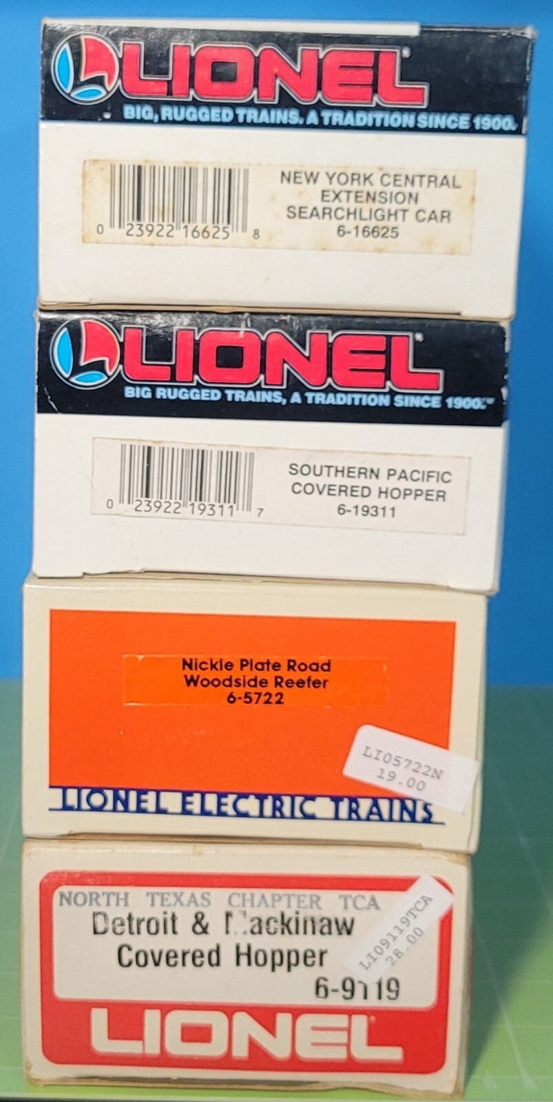 S01: Lionel (4) for $100 o.b.o [ 6-16625 6-19311 6-5722 6-9119 ] NYC SP NPR D&M