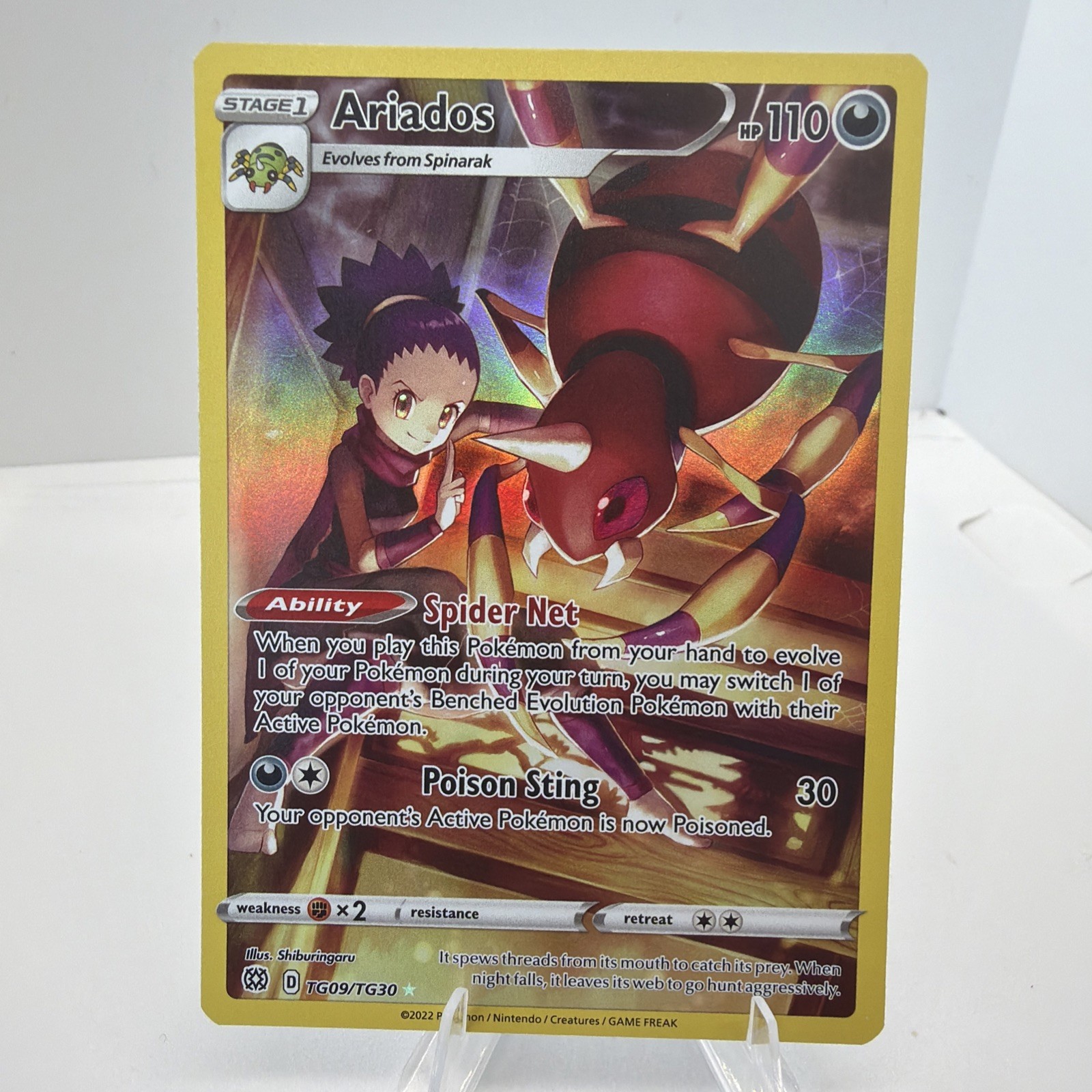 Ariados TG09/TG30 Swsh09: Brilliant Stars Trainer Gallery Holo ULTRA RARE M/NM 