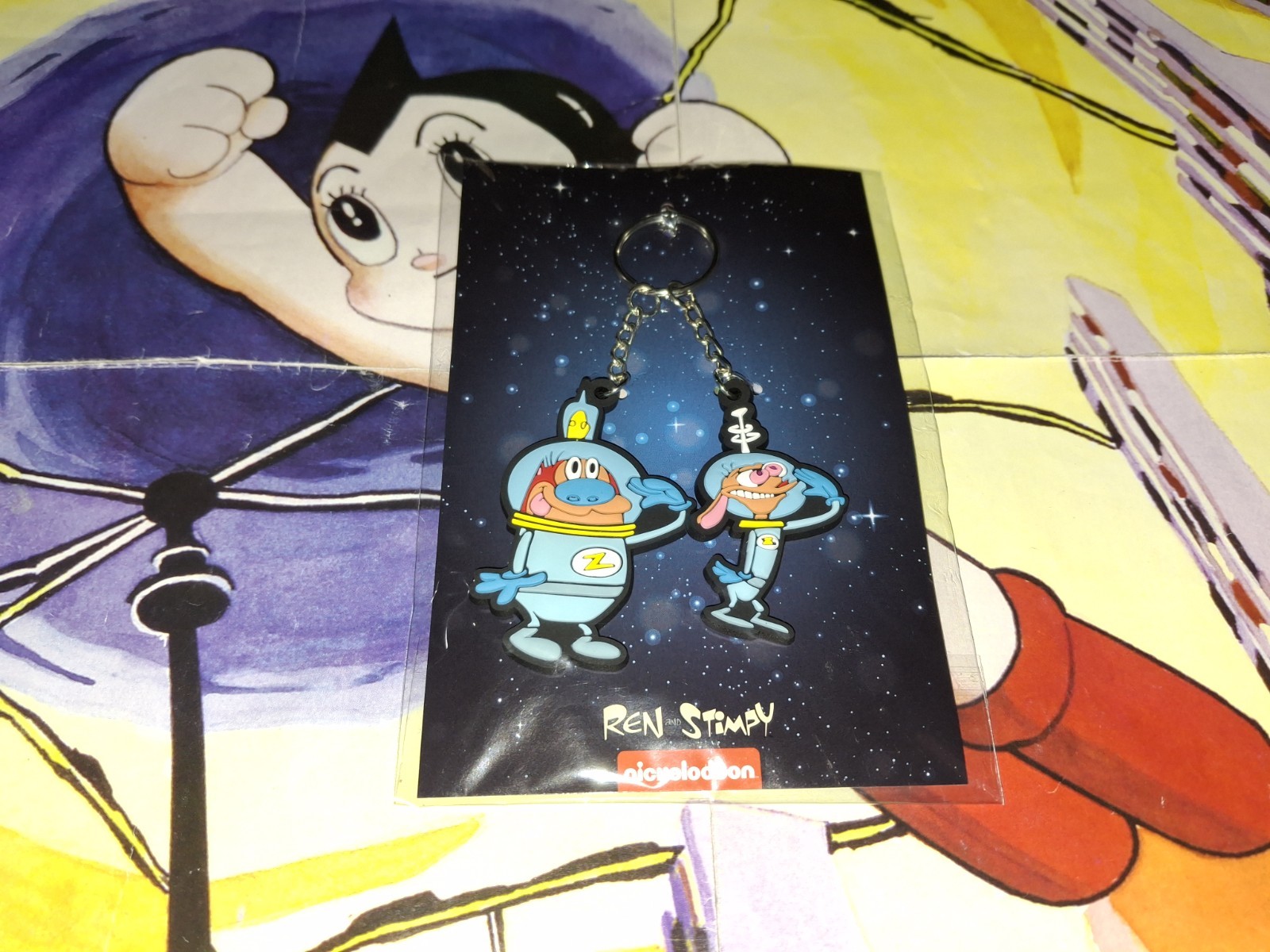 NICKELODEON'S REN AND STIMPY KEYCHAIN LOOT CRATE EXCLUSIVE NEW & NEVER USED 