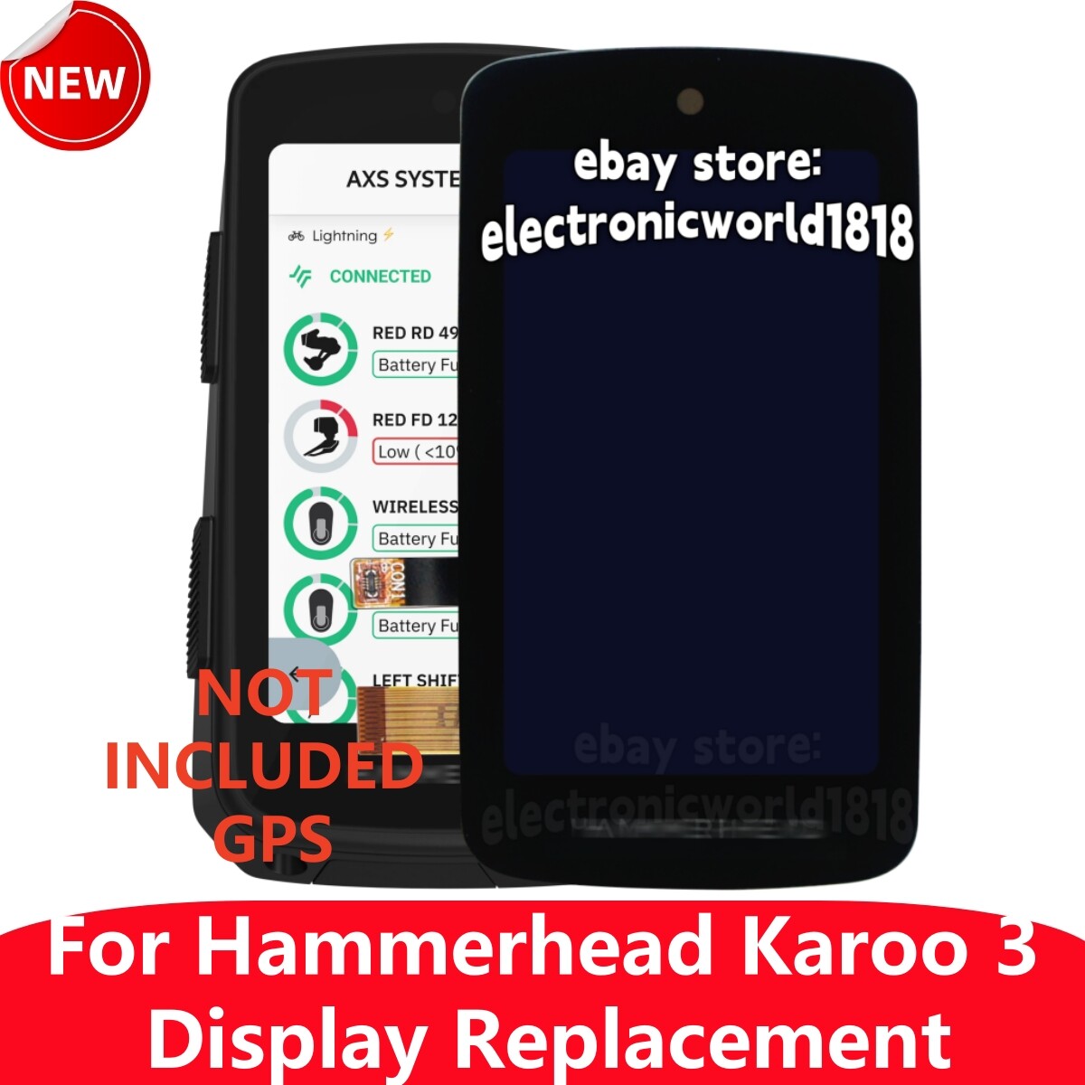 Display For Hammerhead Karoo 3 Cycling GPS LCD Screen Assembly Replacement NEW