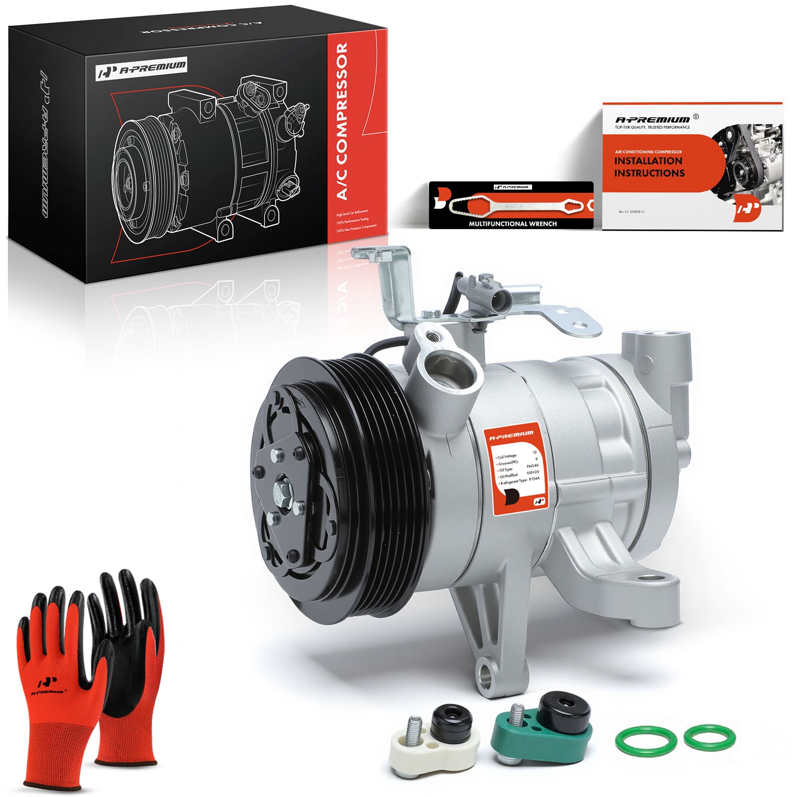 A-Premium A/C Compressor with Clutch for Subaru Forester Impreza XV Crosstrek