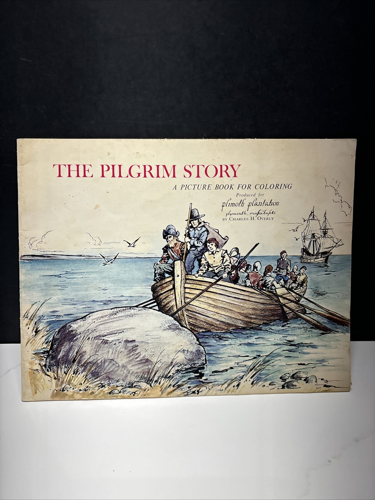 Vntg THE PILGRIM STORY Picture Book For COLORING 1963 Plimoth Plantation Overly Vntg THE PILGRIM STORY Picture Book For COLORING 1963 Plimoth Plantation Overly