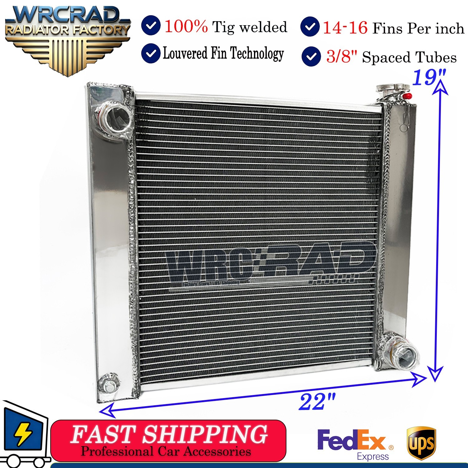 Aluminum Radiator for Chevy GM SBC BBC 22