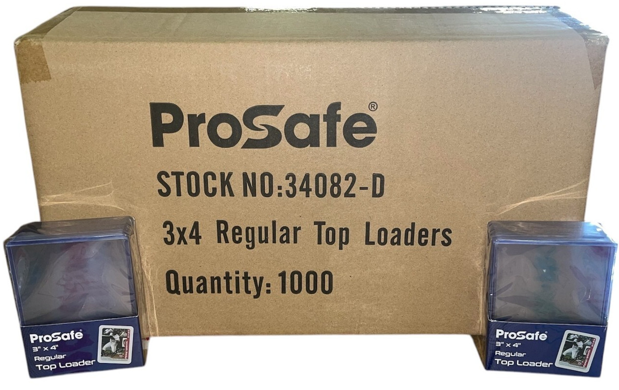 1000 Pro Safe 3x4 Sports Card regular Toploaders 1 case 34082-D New top loaders 1000 Pro Safe 3x4 Sports Card regular Toploaders 1 case 34082-D New top loaders