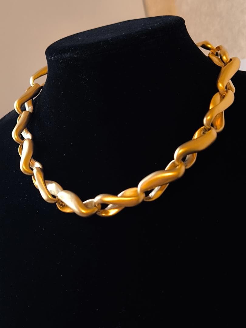 Robert Lee Morris Vintage Gold Choker Necklace, Ladies Accessory