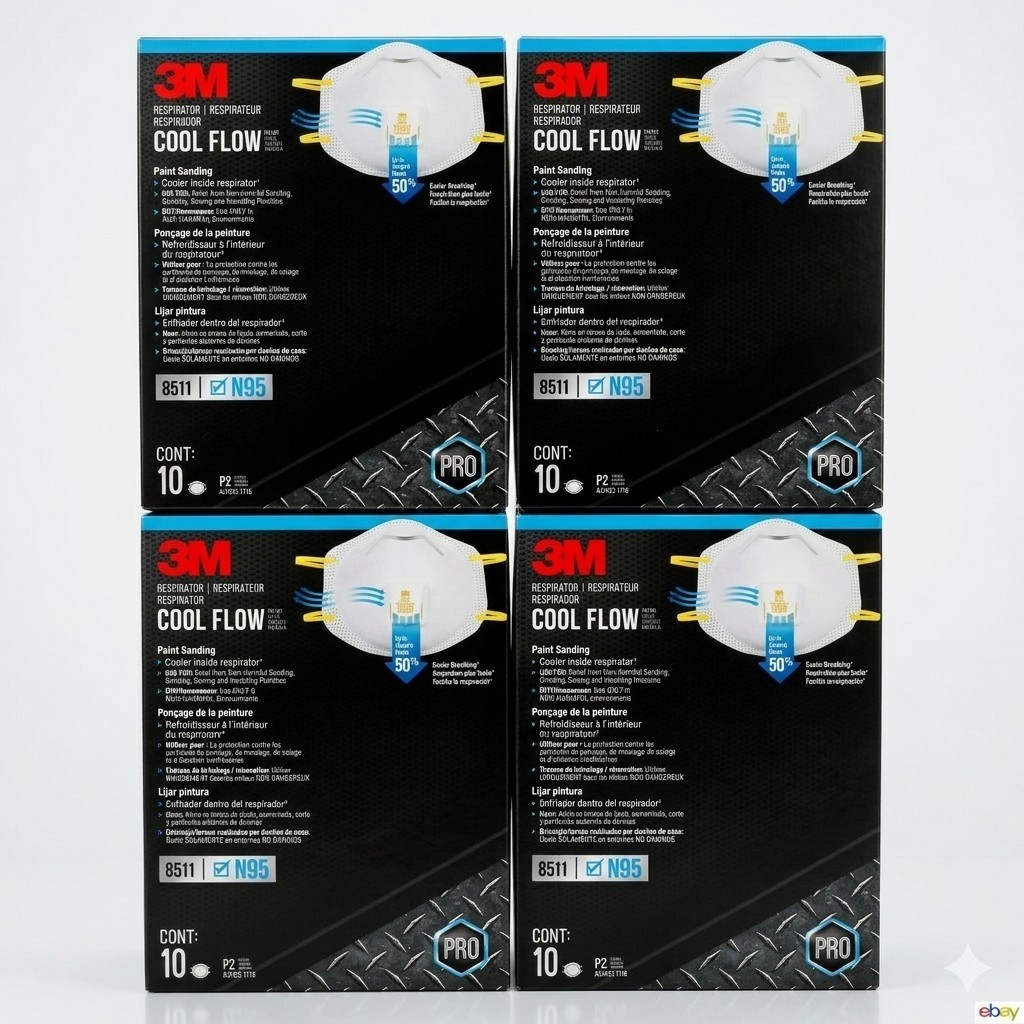 3M 8511 40 Count N95 Particulate Respirator Masks Expired 10/25