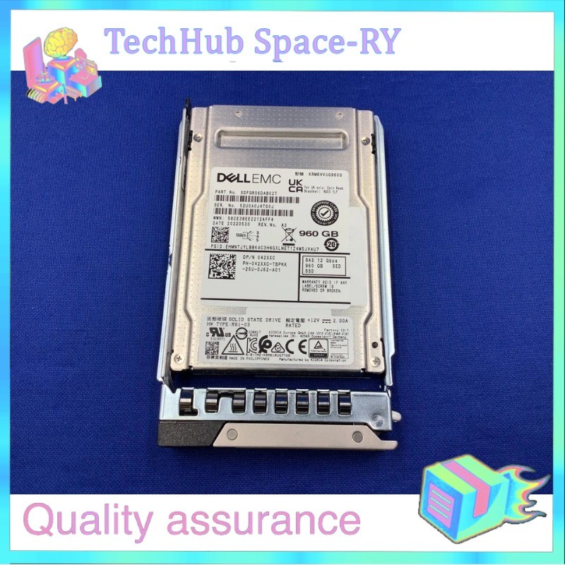 42XXC 042XXC Dell 960GB 12Gbps SAS Mix Use TLC 2.5\'\' SSD KRM6VVUG960G 14G KIT