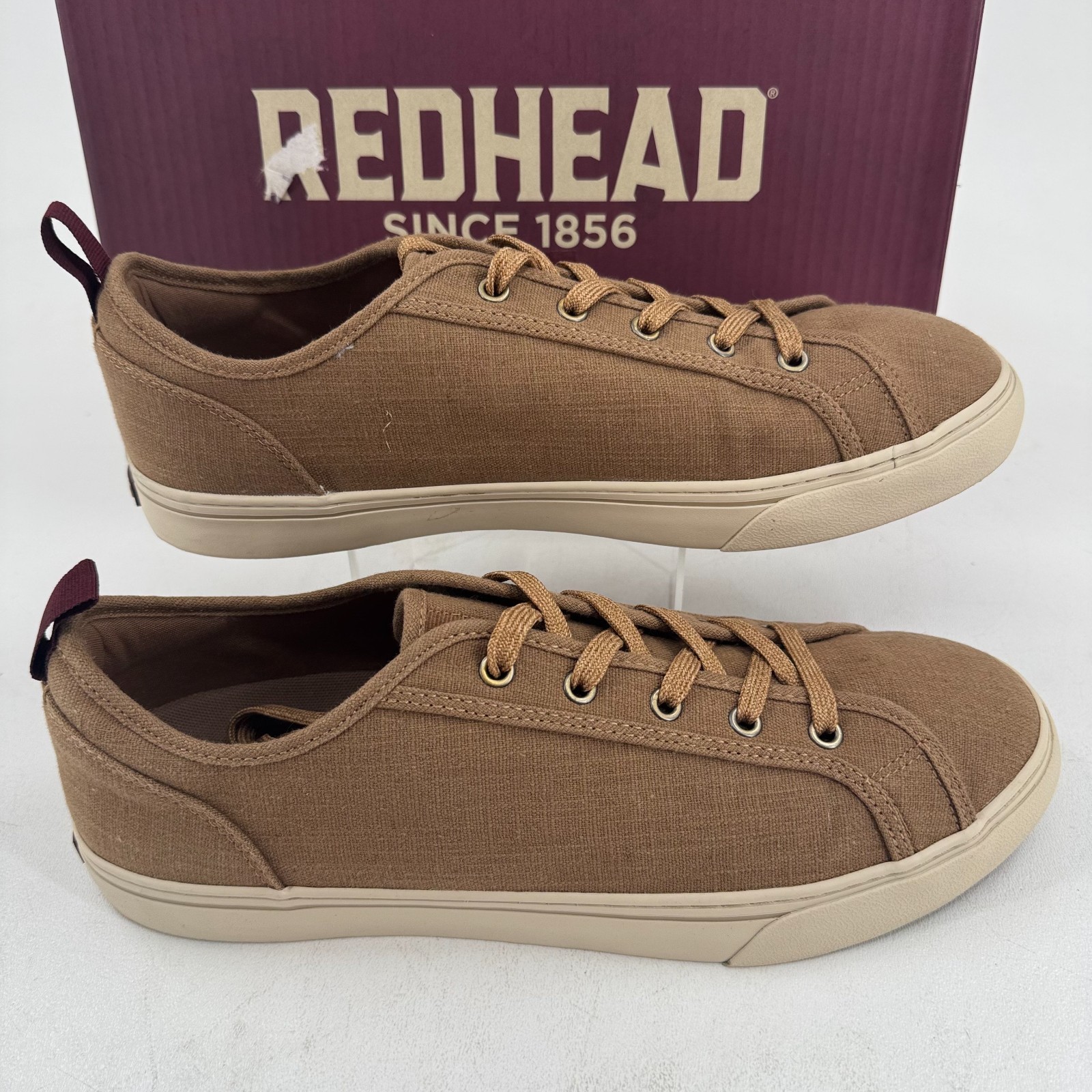 NEW Redhead Grayson Shoes Sneakers MENS Tobacco Brown Lace Up Casual SIZE 12
