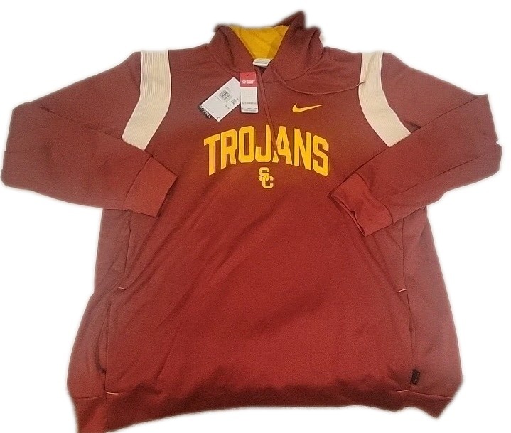 NWT USC TROJANS NIKE ON-FIELD THERMA-FIT HOODIE SZ 2XL NWT USC TROJANS NIKE ON-FIELD THERMA-FIT HOODIE SZ 2XL