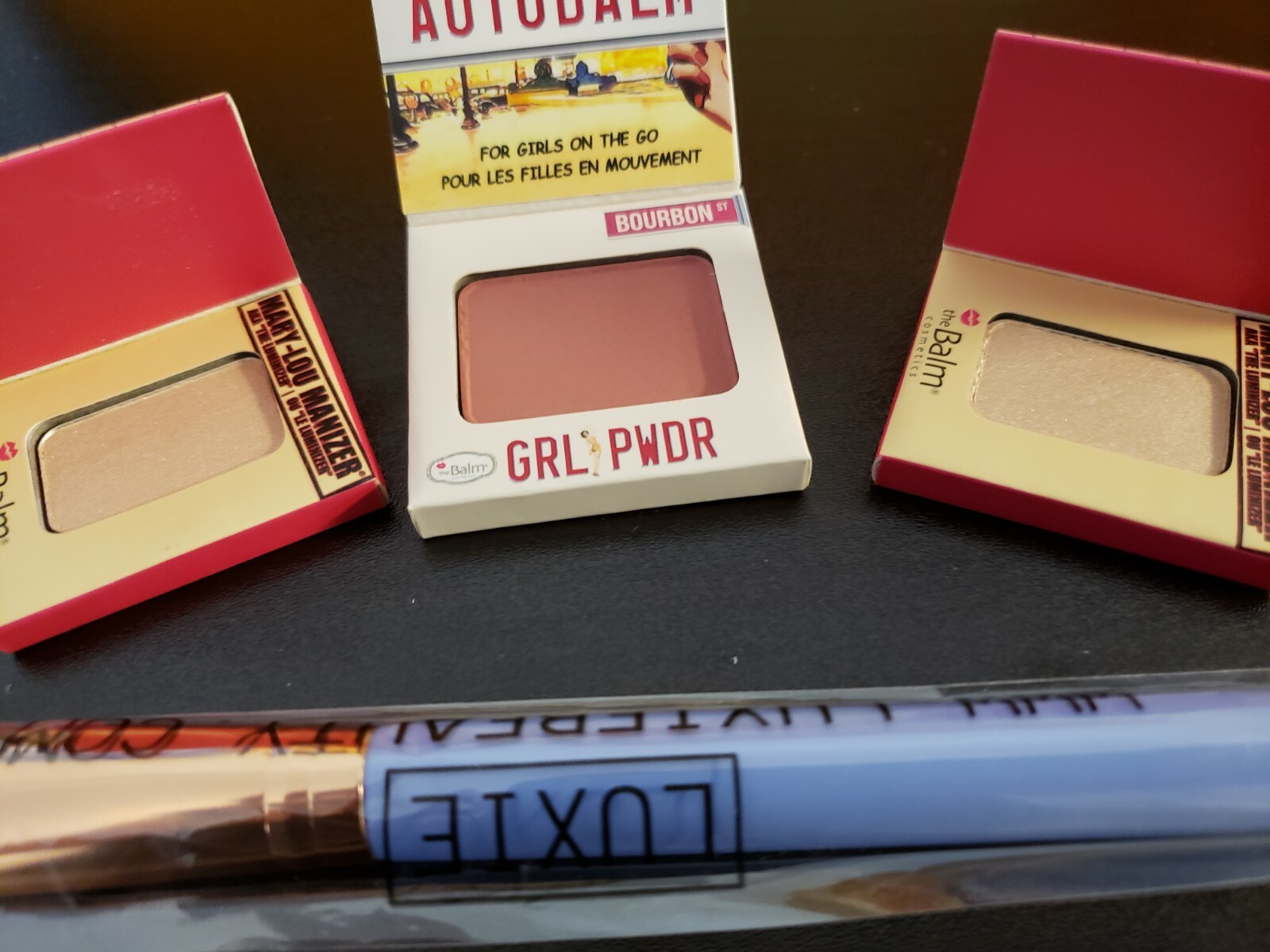 2 theBalm MaryLou & 1 Autobalm in Bourbon (3 palettes) w/Brush 2 theBalm MaryLou & 1 Autobalm in Bourbon (3 palettes) w/Brush