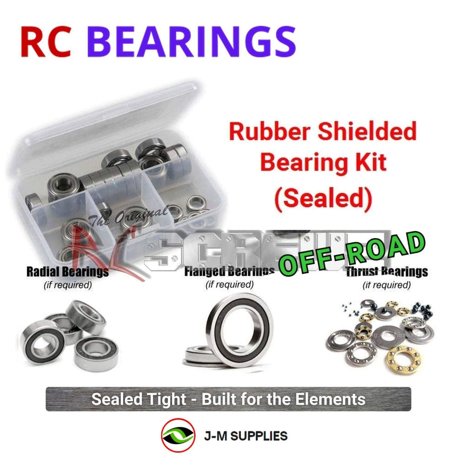 RCScrewZ Rubber Shielded Bearings rer090r for Redcat Piranha TR10 RER10771 | SET
