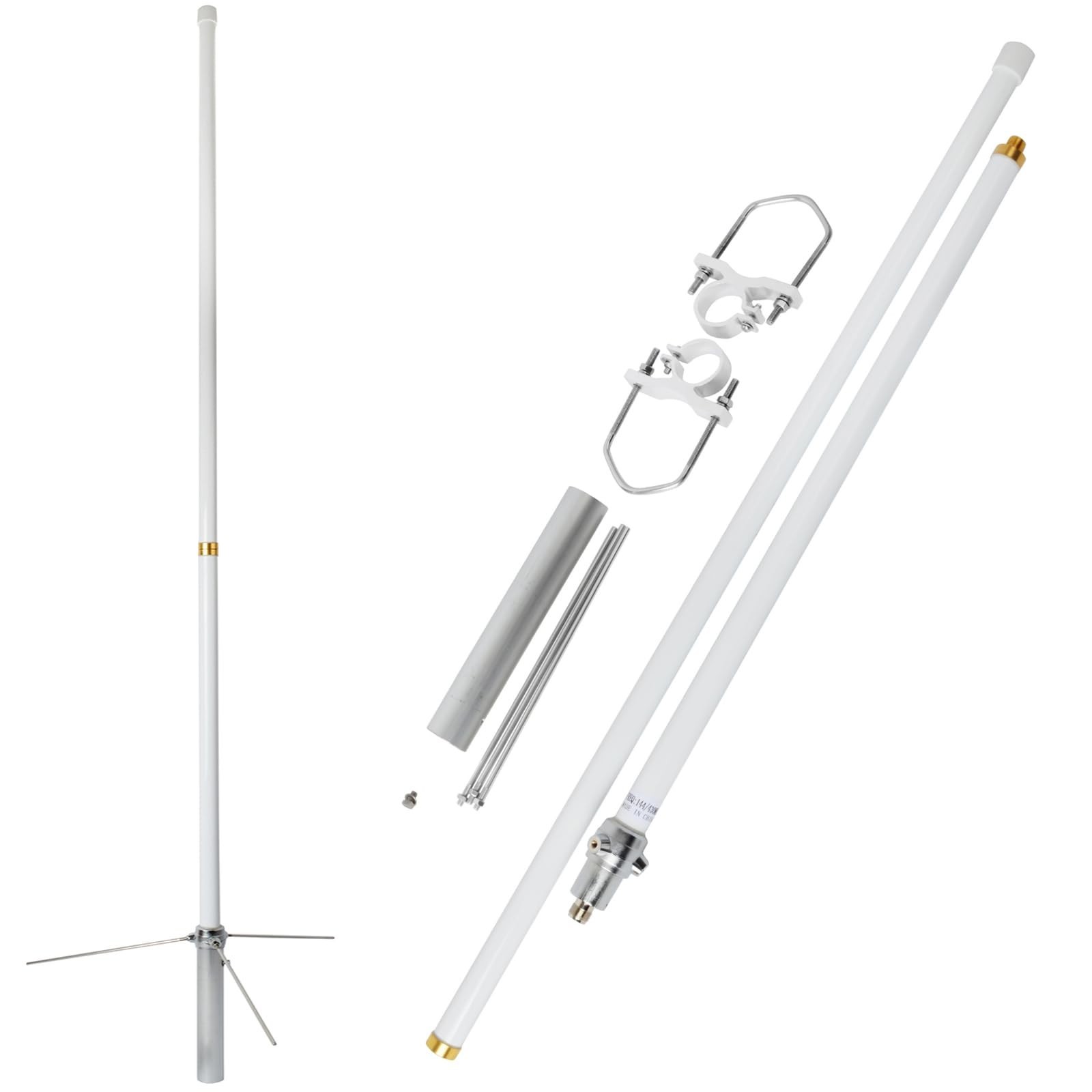 HYS 200W GMRS Base Antenna 5/8 Wave 7.2dBi Pre-Tuned 462-467MHz for Motorola ...