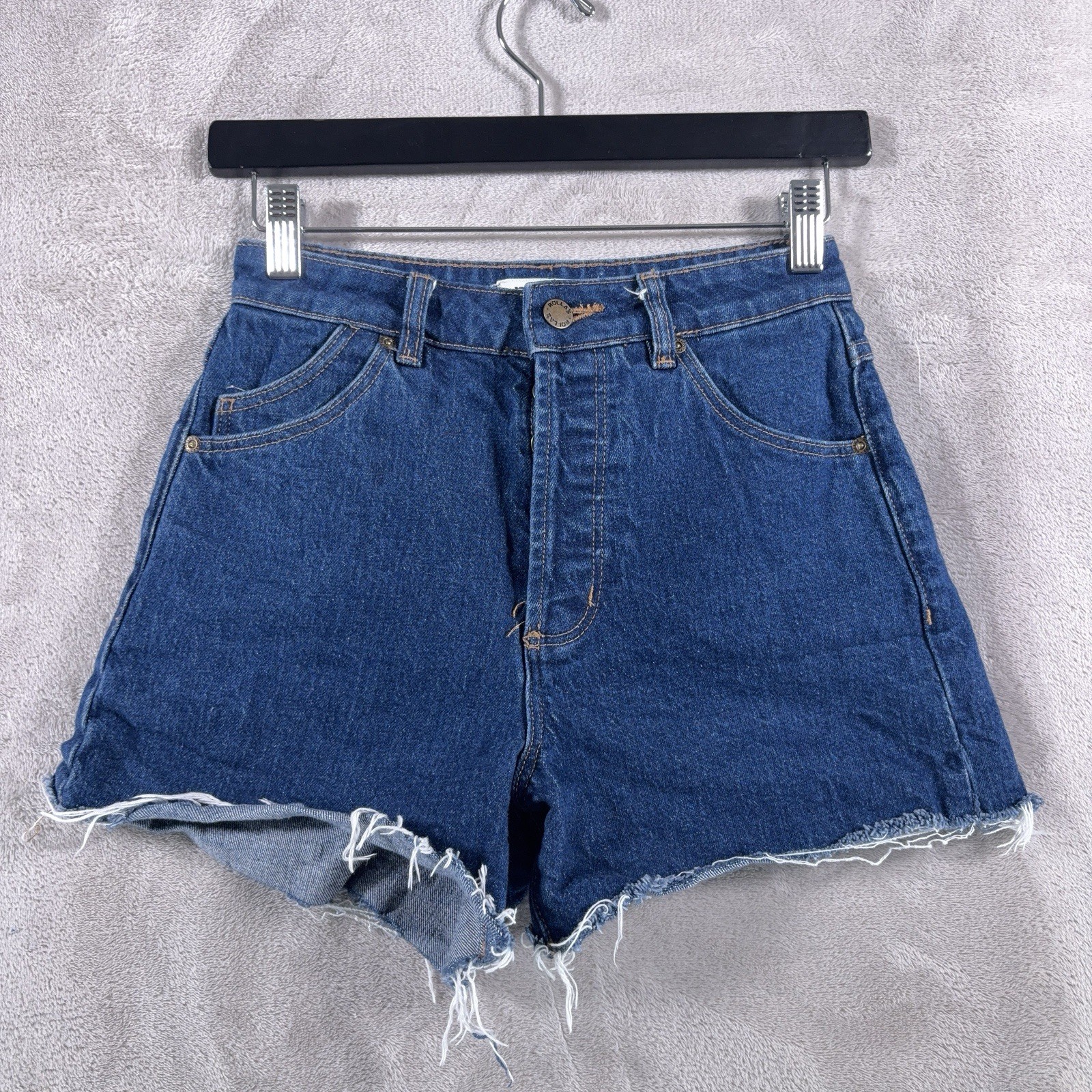Rolla\'s Original Denim Shorts Womens Size 25 Blue High Rise Cut Off Casual Rolla\'s Original Denim Shorts Womens Size 25 Blue High Rise Cut Off Casual