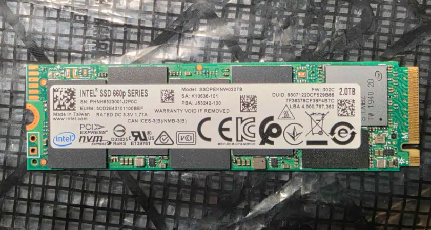 INTEL SSD 660P Series 2TB M.2 2280 NVME SSDPEKNW020T8 INTEL SSD 660P Series 2TB M.2 2280 NVME SSDPEKNW020T8