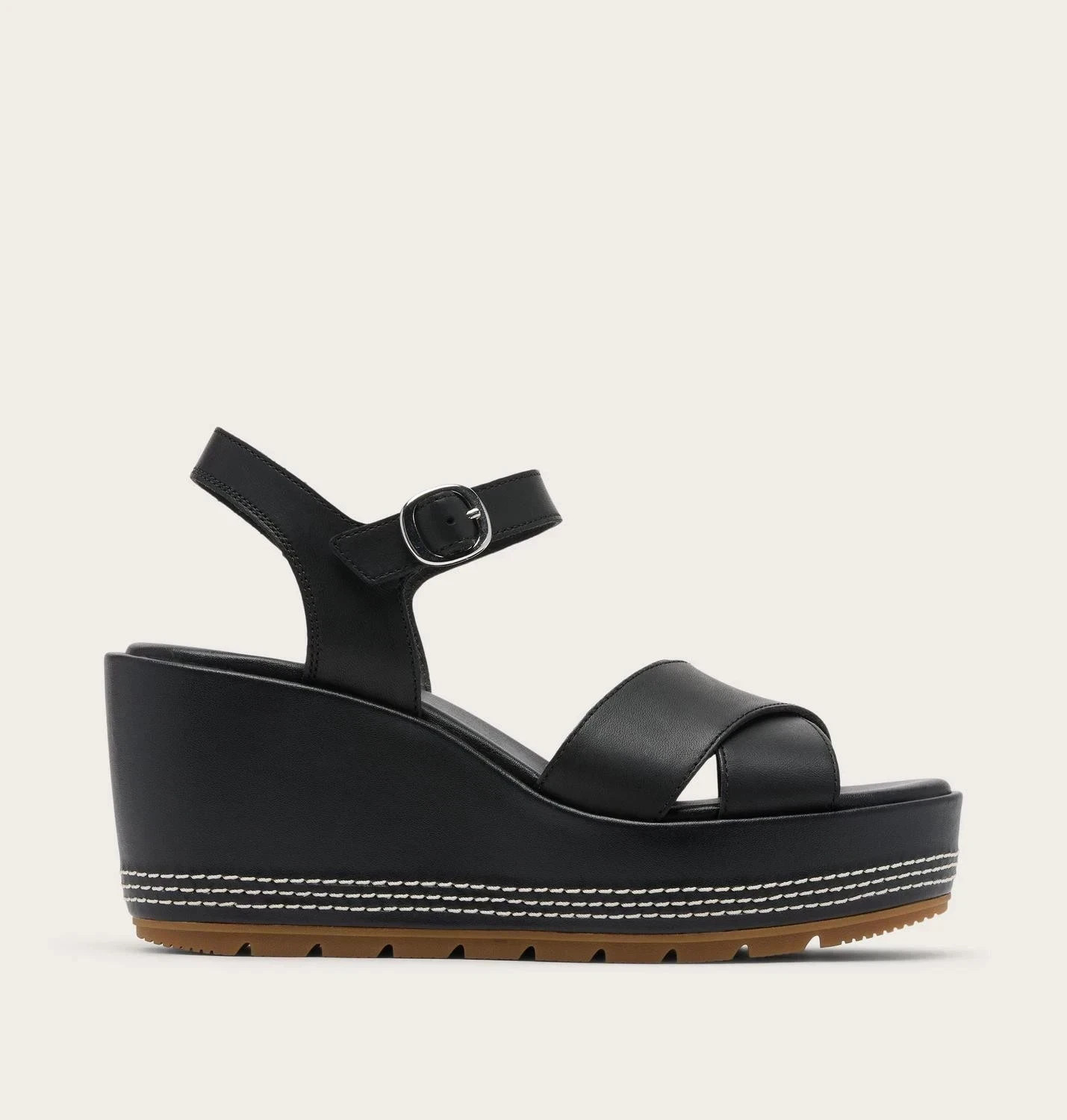 Sunpeak™ Wedge Ankle Strap Women\'s Sandal/Black, Gum 2 Sunpeak™ Wedge Ankle Strap Women\'s Sandal/Black, Gum 2