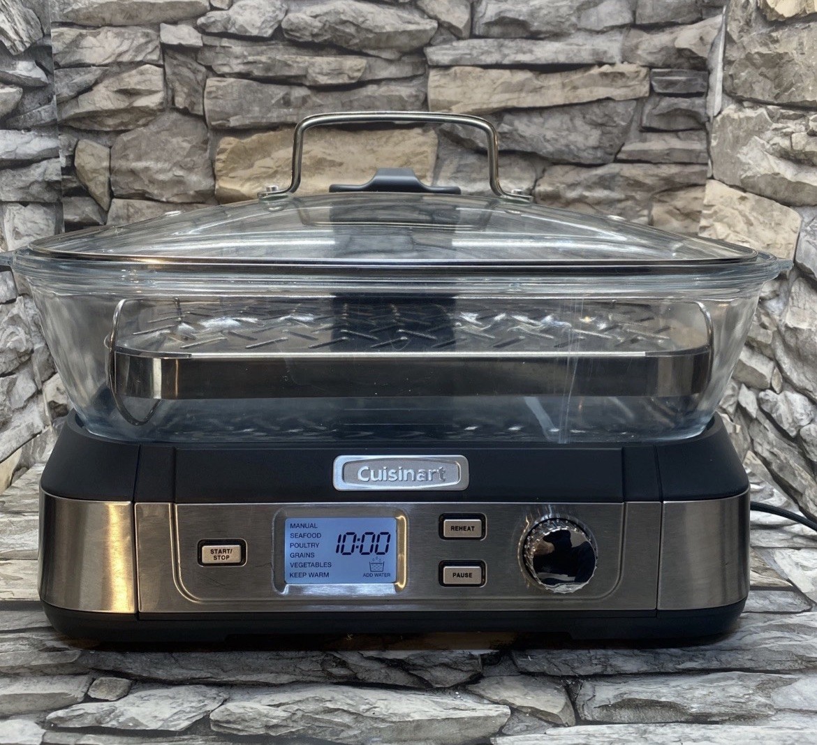 CUISINART STM-1000 COOKFRESH DIGITAL FOOD STEAMER GLASS STAINLESS STEEL NWOB