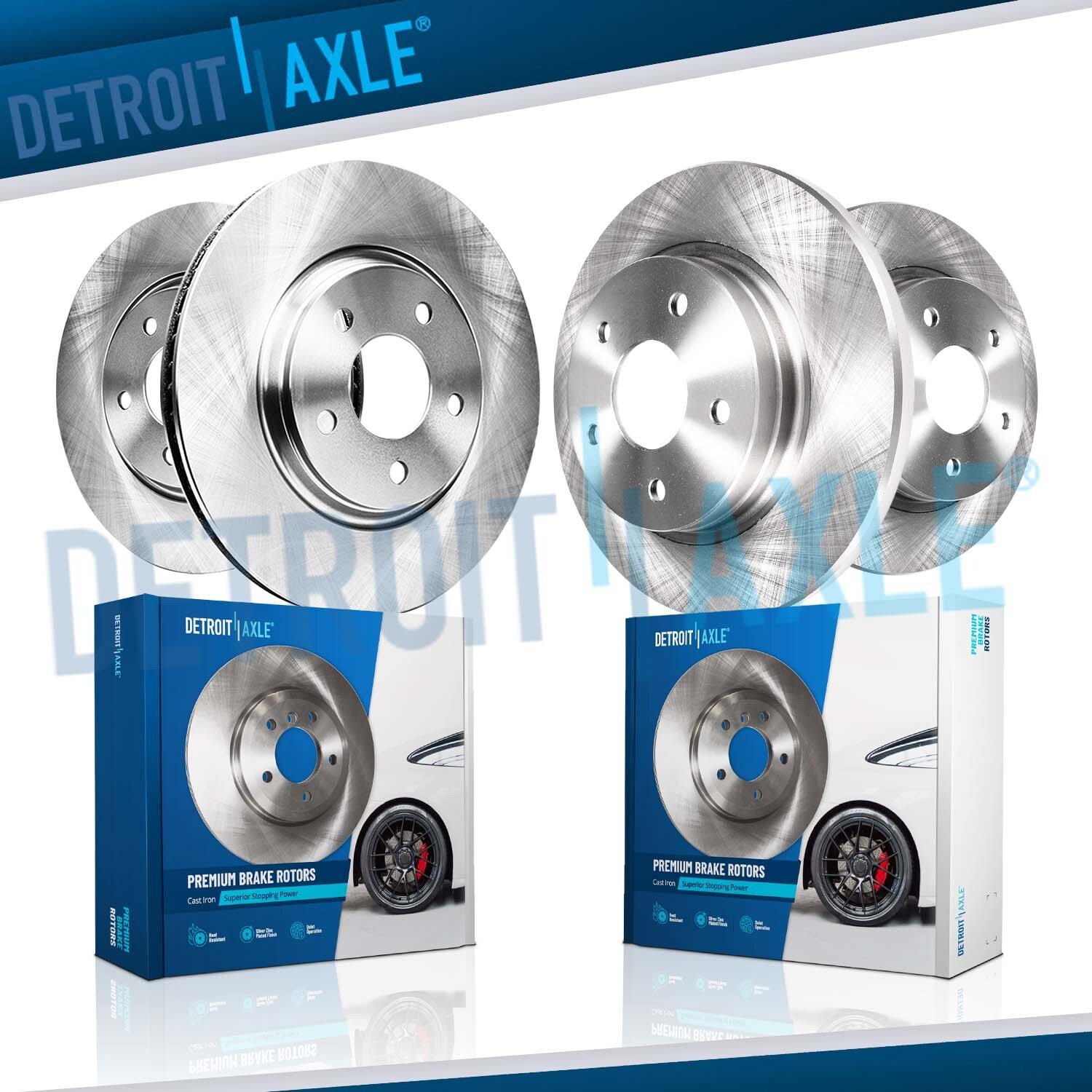 300mm Front 284mm Rear Brake Rotors for 2006-2013 2014 2015 2016 Hyundai Sonata