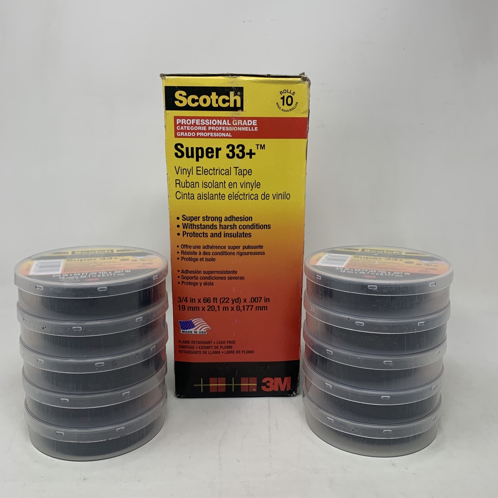 3M Scotch Electrical Tape Super 33+- Black, 3/4 3M Scotch Electrical Tape Super 33+- Black, 3/4