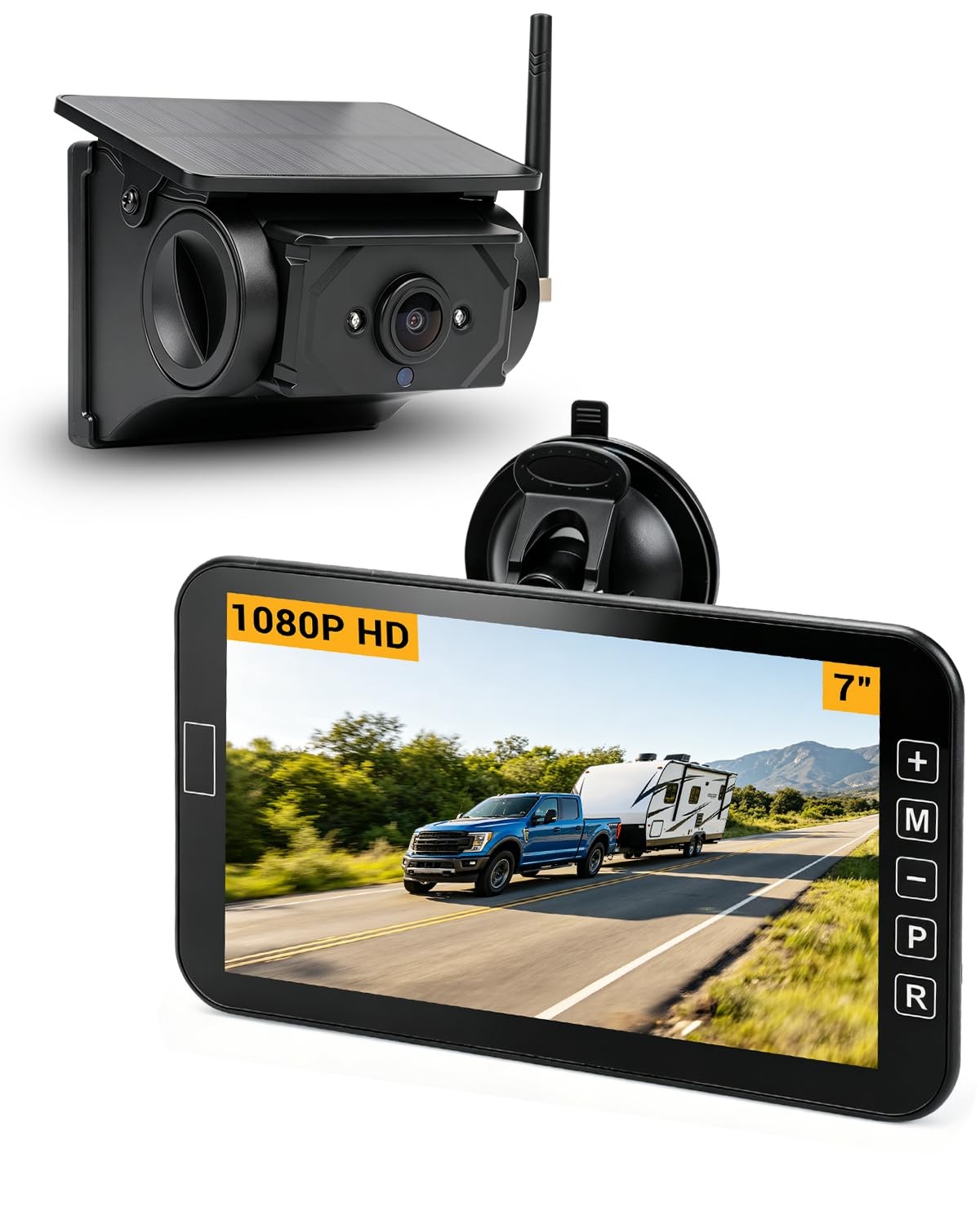 Solar Powered Magnetic Wireless Reversing Backup Camera for Car Truck Trailer RV