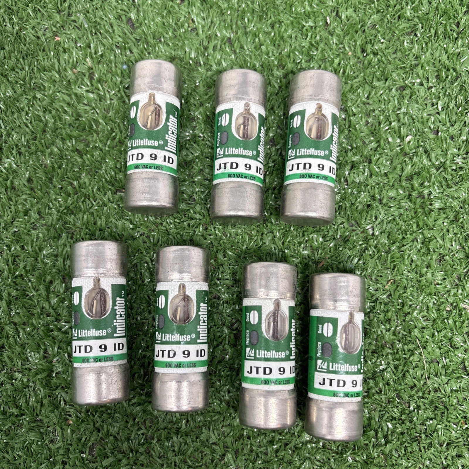 NEW 7 PCS GENUINE LITTELFUSE JTD 9 ID CLASS J TIME-DELAY FUSES 600V