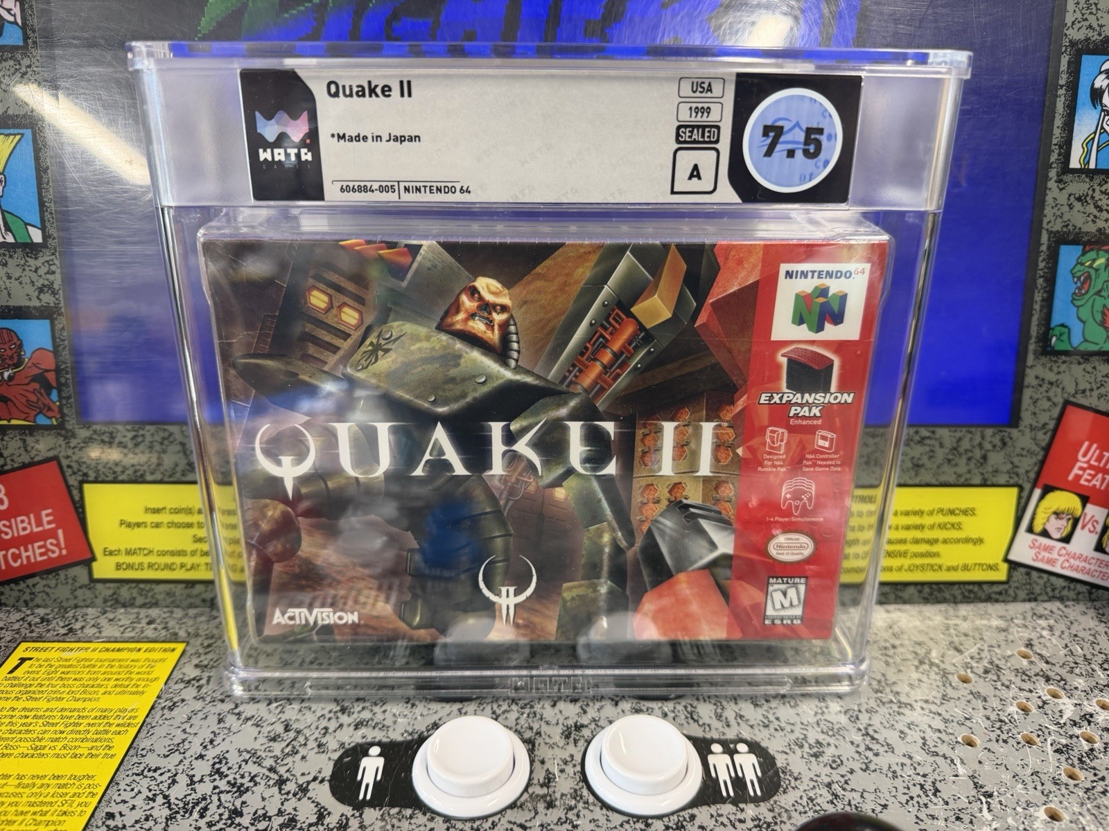 1999 Nintendo 64 N64 Quake II Activision Graded WATA 7.5 A Sealed BRAND NEW