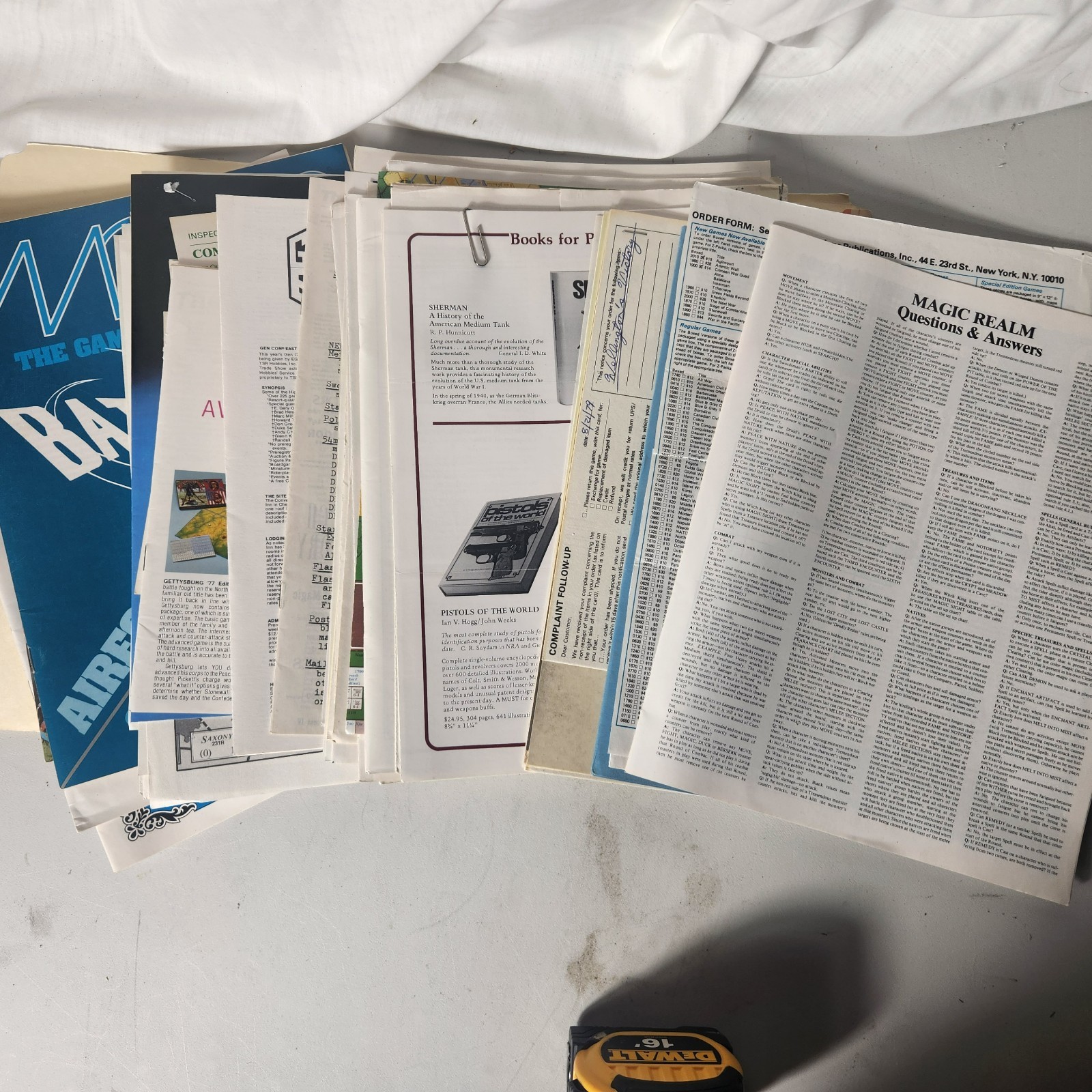 SPI Wargaming ephemera paperwork SPI Wargaming ephemera paperwork