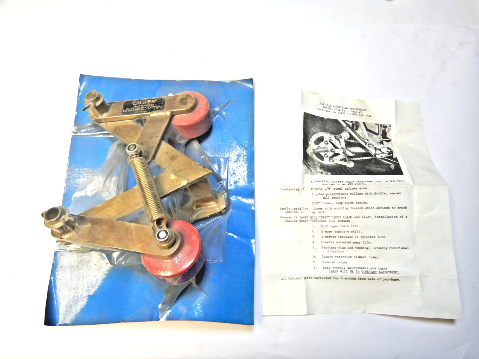 RARE Vintage Honda 1981 82 ATC250R Cancilla drive Chain Tensioner Caliper Racing