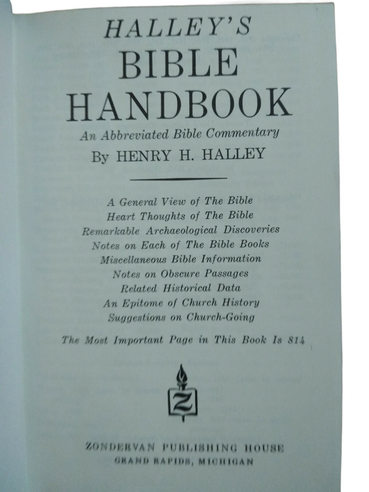 Vintage Halley\'s Bible Handbook New Revised Edition Zondervan 24th Edition 1965