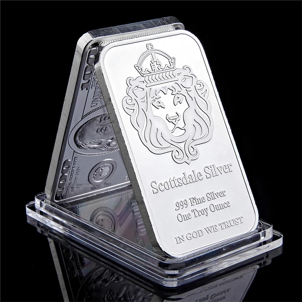 Scottsdale Silver 1 oz .999 Fine Silver Bullion Bar In God We Trust