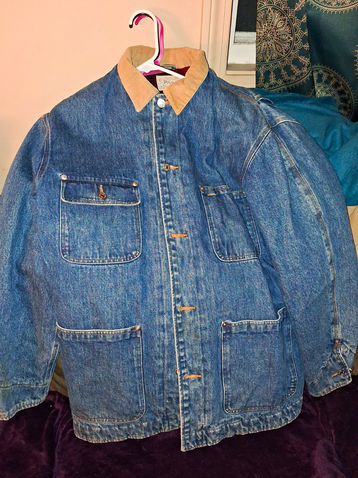 Polo Ralph Lauren Men’s Vintage Denim Jacket Wool Lined Corduroy Collar Vintage Polo Ralph Lauren Men’s Vintage Denim Jacket Wool Lined Corduroy Collar Vintage