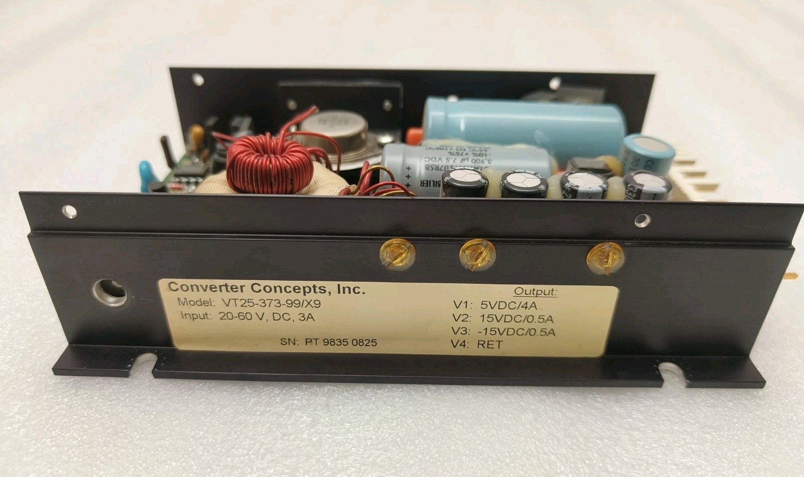 KONGSBERG CONVERTER CONCEPTS VT25-373-99/X9 POWER SUPPLY BOARD/ 20-60V,DC,3A KONGSBERG CONVERTER CONCEPTS VT25-373-99/X9 POWER SUPPLY BOARD/ 20-60V,DC,3A