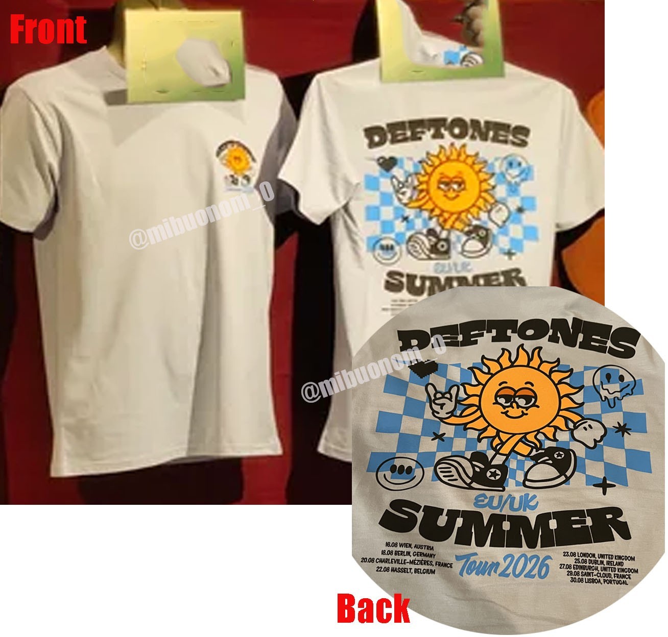 Deftones Summer Tour 2026 T-Shirt Reprint European Tour Dates Band Shirt