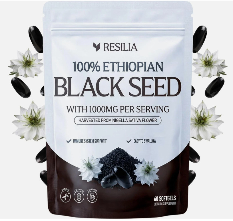 Resilia Ethiopian Black Seed Softgels 1000mg Per Serving Resilia Ethiopian Black Seed Softgels 1000mg Per Serving