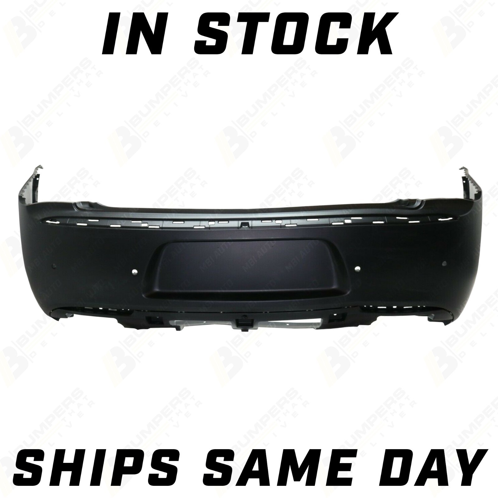 NEW Primered - Rear Bumper Cover Replacement for 2015-2023 Chrysler 300 w/ Park