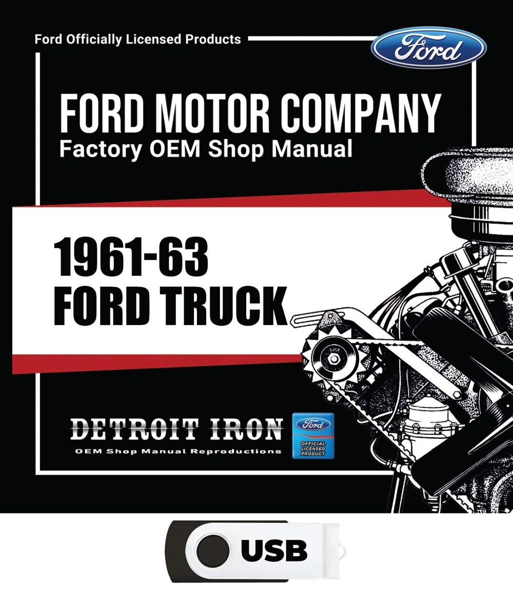 1961-1963 Ford Trucks Factory OEM Shop Manuals on USB