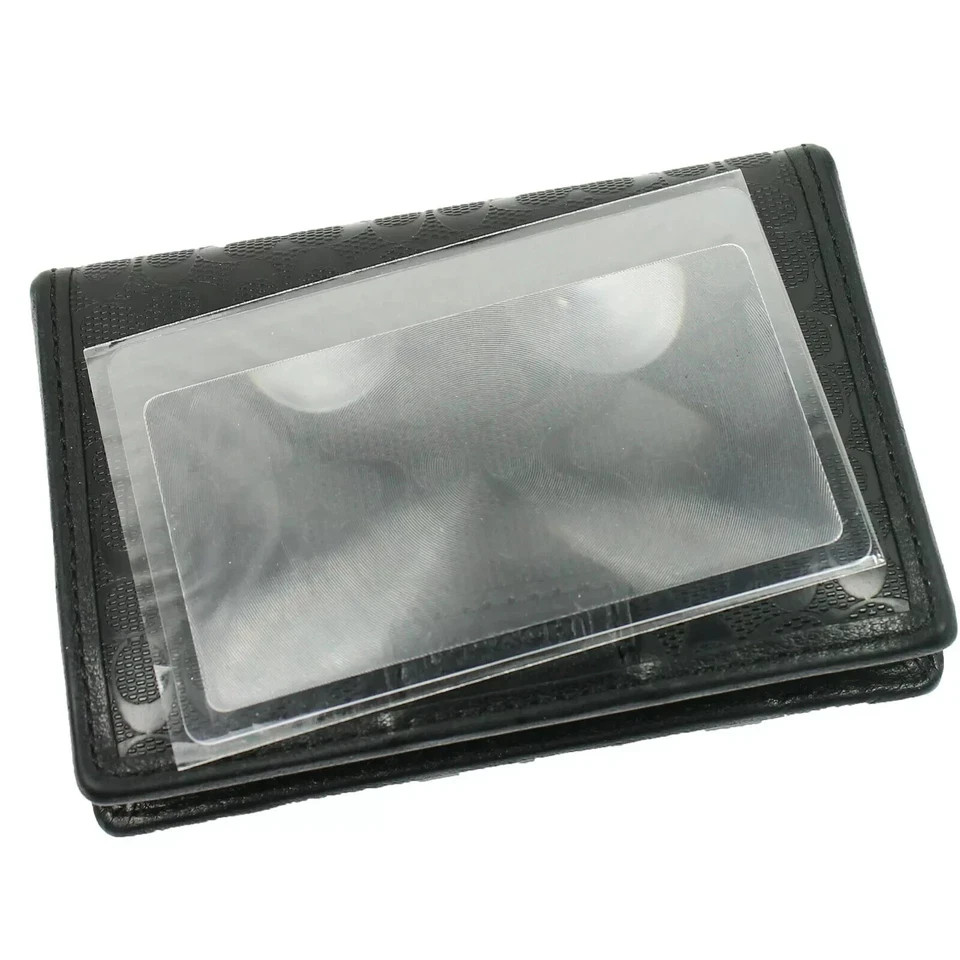 5X power Credit Card Size Pocket Magnifier – Wallet Reading Magnifying Glass