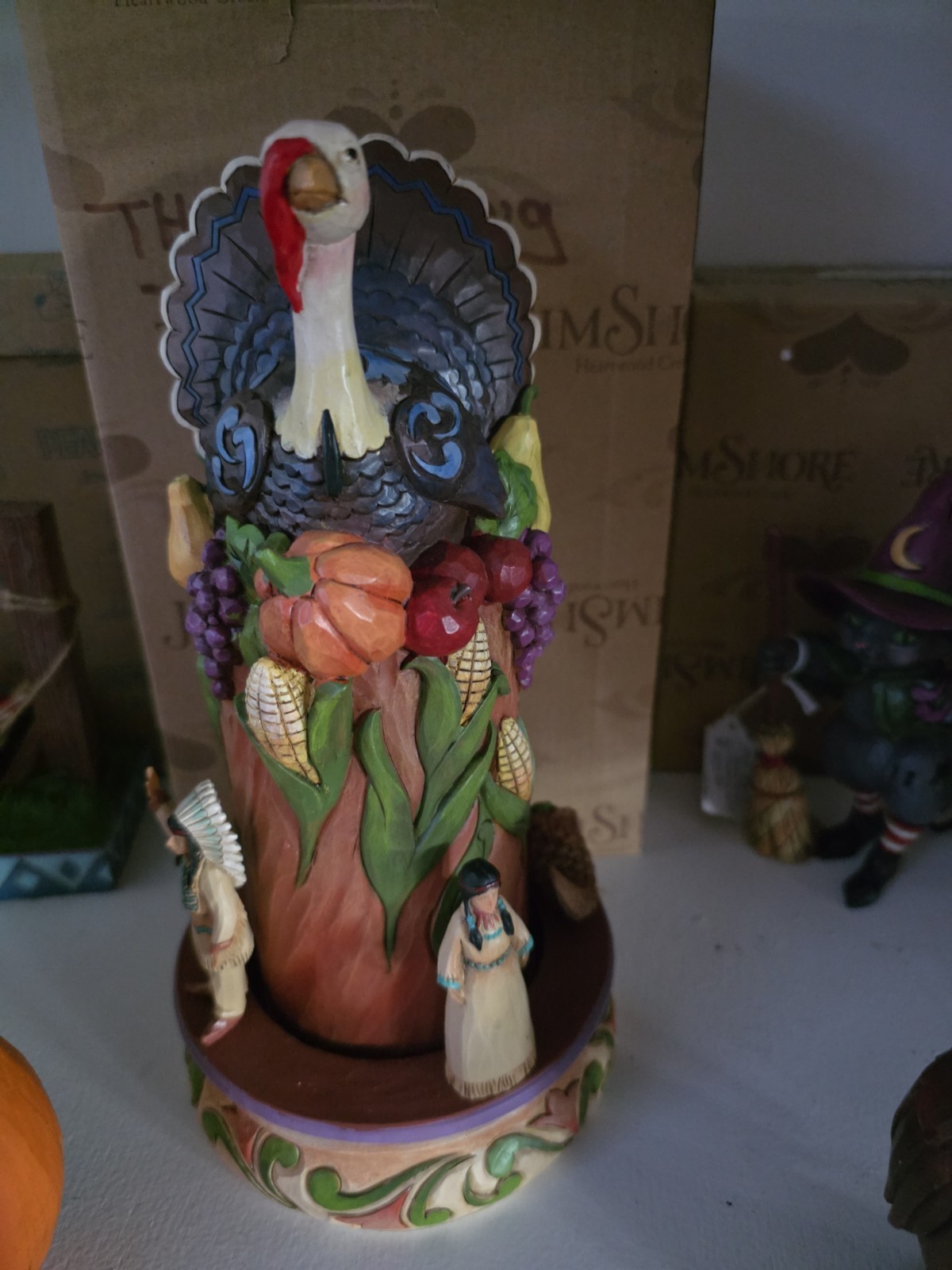 New Vintage JimShore Gather&Be Grateful Statue 2015Thanksgiving Moveable Artwork