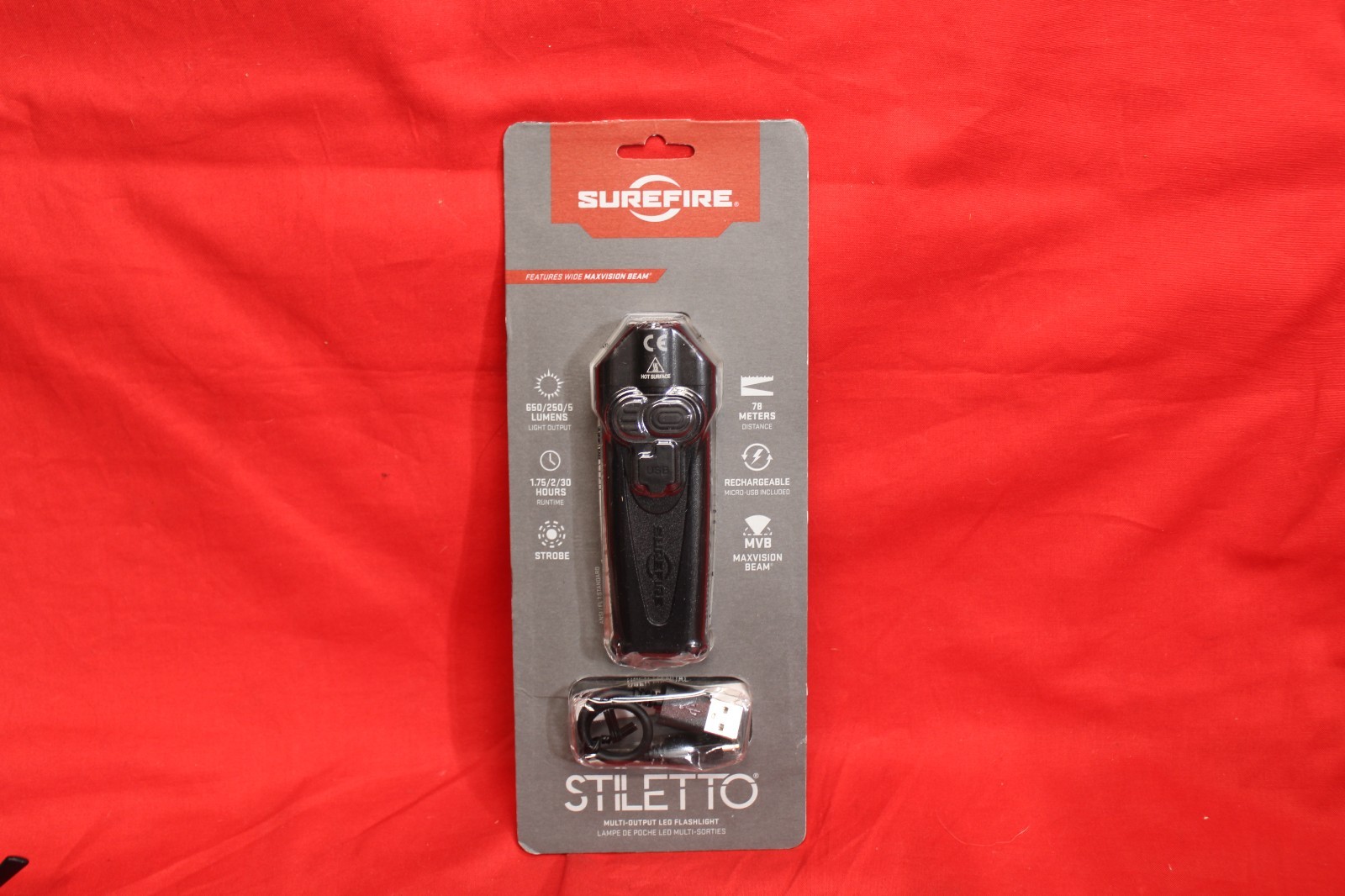 BRAND NEW SUREFIRE STILETTO  MULTI-OUTPUT RECHARGEABLE  LED FLASHLIGHT PLR-A