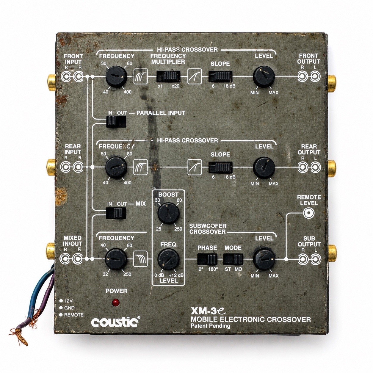 Coustic XM-3e Mobile Electronic Crossover Old School Car Audio 3-Way Working