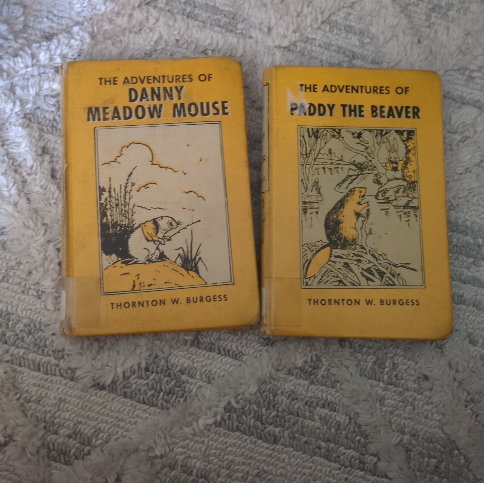 Vintage Thornton W. Burgess Childrens Books HC Danny Meadow Mouse & Paddy Beaver