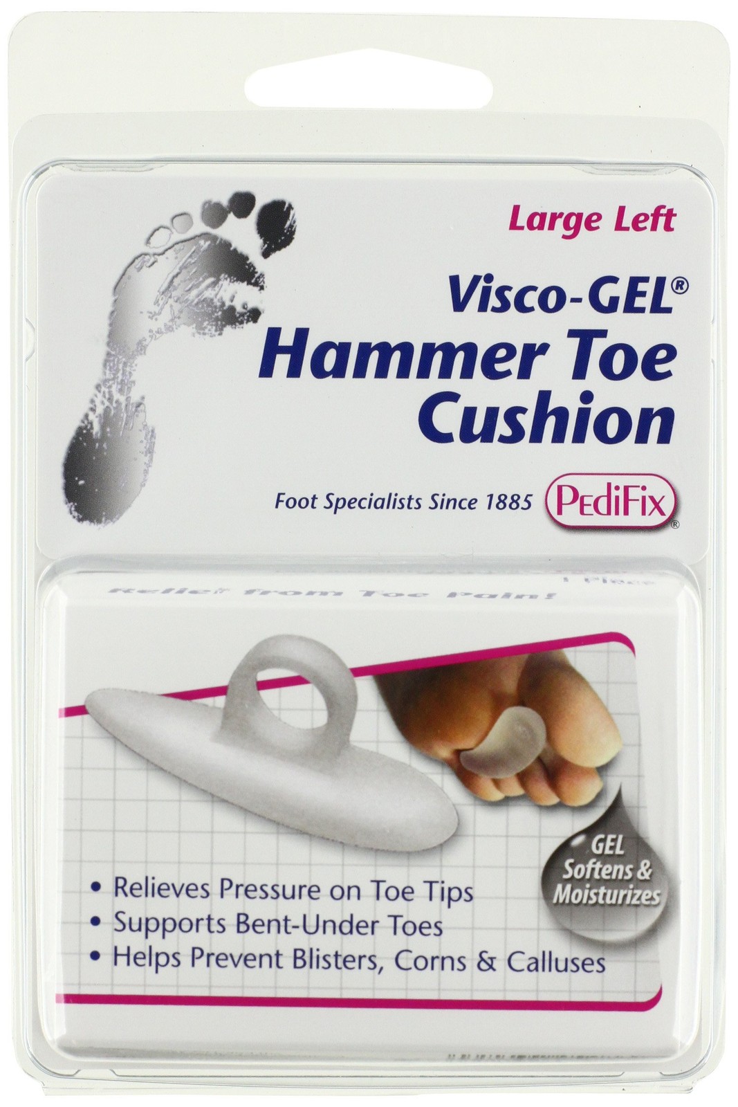 PediFix Visco-gel Hammer Toe Cushion, Large Left PediFix Visco-gel Hammer Toe Cushion, Large Left
