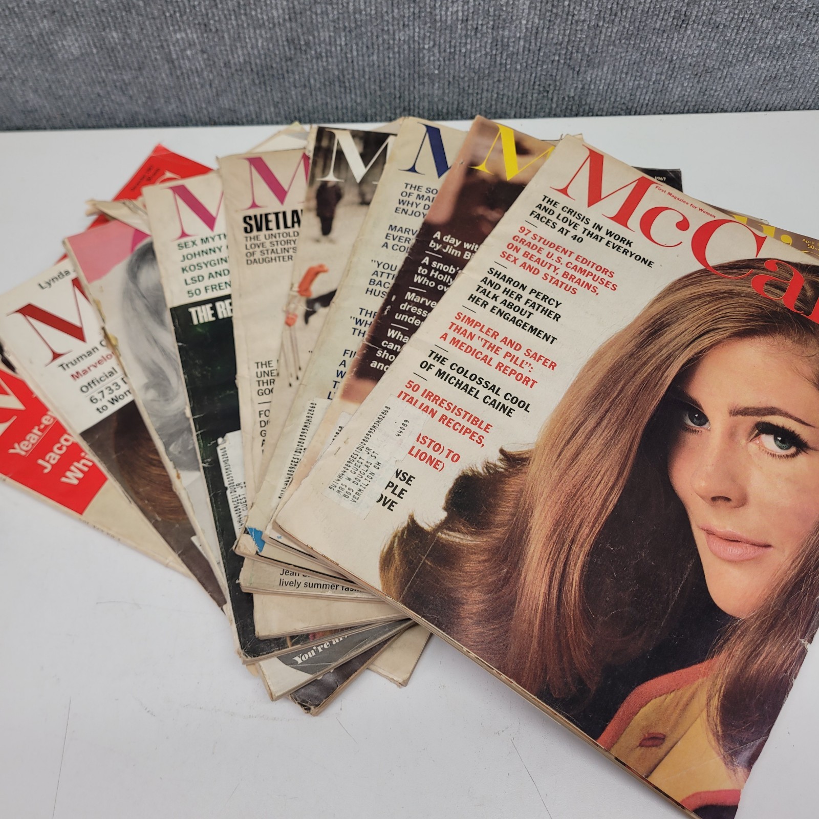 McCall\'s Magazine: Vintage 1967 Fashion & Lifestyle Issues Lot Of 9 Please Read